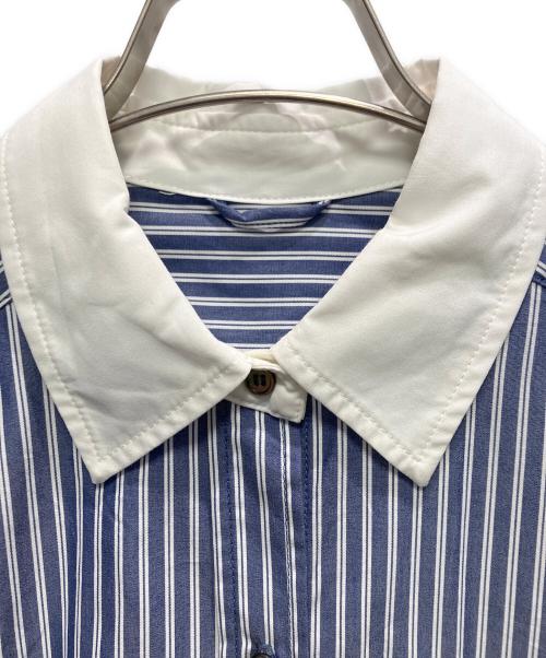 MAISON SPECIAL（メゾンスペシャル）MAISON SPECIAL (メゾンスペシャル) With Bra Stripe Easy Oversized Shirt ブルー×ホワイト サイズ:FREEの古着・服飾アイテム