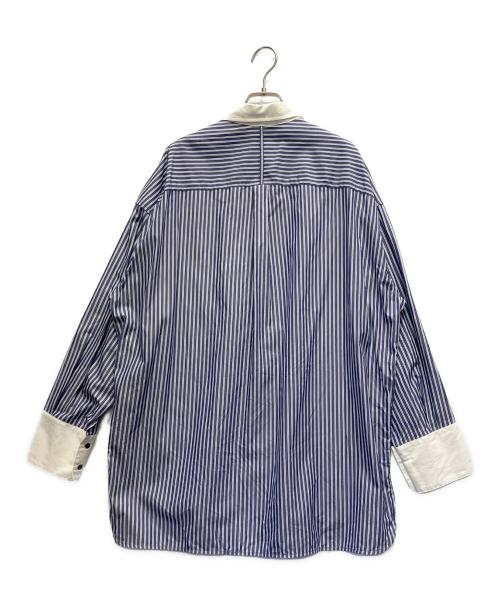 MAISON SPECIAL（メゾンスペシャル）MAISON SPECIAL (メゾンスペシャル) With Bra Stripe Easy Oversized Shirt ブルー×ホワイト サイズ:FREEの古着・服飾アイテム
