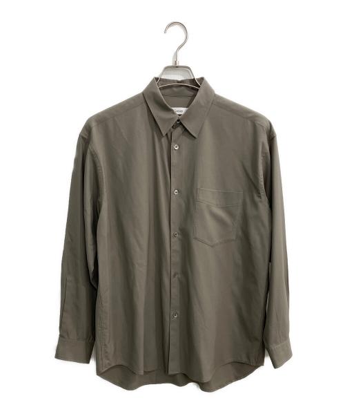 cornier（コルニエ）cornier (コルニエ) ウールシャツ ライトグレー サイズ:Sの古着・服飾アイテム