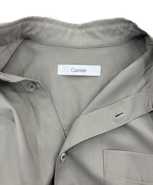 cornier（コルニエ）cornier (コルニエ) ウールシャツ ライトグレー サイズ:Sの古着・服飾アイテム