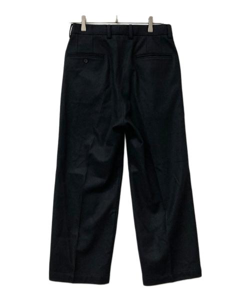 cornier（コルニエ）cornier (コルニエ) WOOL/CASHMERE COLLEGE FLANNEL WIDE PANTS ブラック サイズ:Sの古着・服飾アイテム