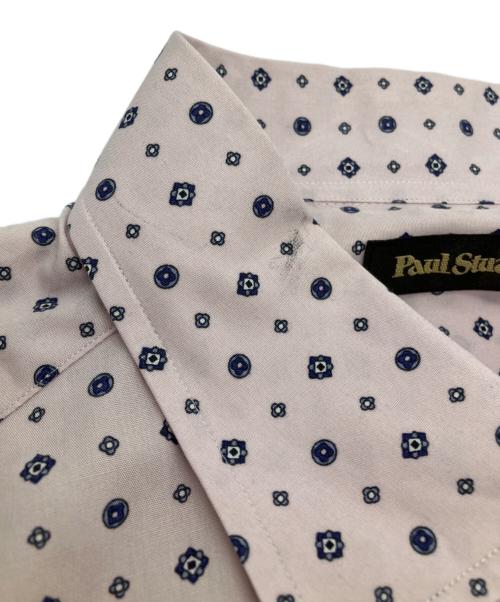 Paul Stuart（ポールスチュアート）Paul Stuart (ポールスチュアート) ヴィンテージプリントセミワイドカラーシャツ ピンク サイズ:XLの古着・服飾アイテム