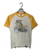 TOYS MCCOYトイズマッコイ）の古着「Johns Motors Tee」｜ホワイト×イエロー
