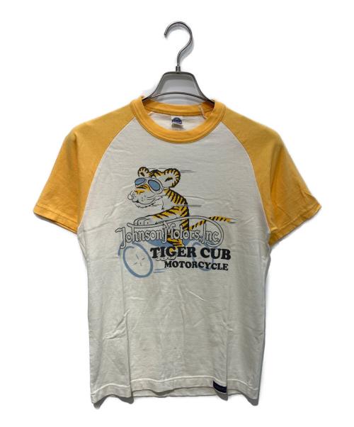 TOYS MCCOY（トイズマッコイ）TOYS McCOY (トイズマッコイ) Johns Motors Tee ホワイト×イエロー サイズ:Sの古着・服飾アイテム