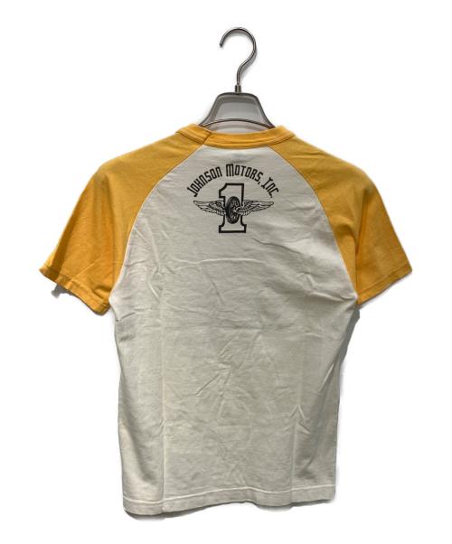 TOYS MCCOY（トイズマッコイ）TOYS McCOY (トイズマッコイ) Johns Motors Tee ホワイト×イエロー サイズ:Sの古着・服飾アイテム