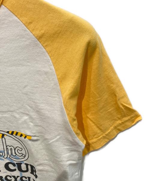 TOYS MCCOY（トイズマッコイ）TOYS McCOY (トイズマッコイ) Johns Motors Tee ホワイト×イエロー サイズ:Sの古着・服飾アイテム