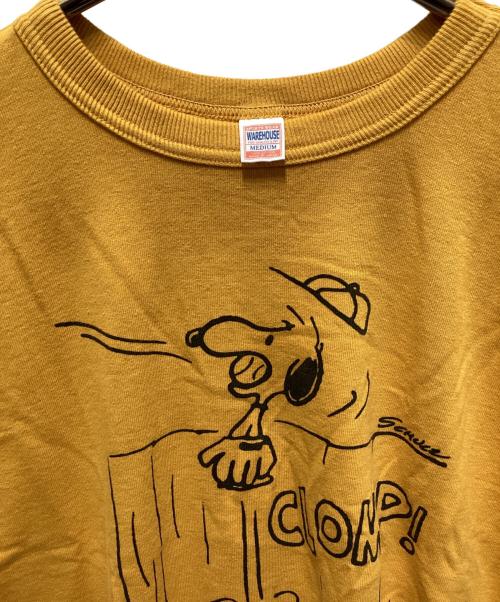 WAREHOUSE（ウエアハウス）WAREHOUSE (ウエアハウス) PEANUTS (ピーナッツ) 半袖スウェット イエロー サイズ:Mの古着・服飾アイテム