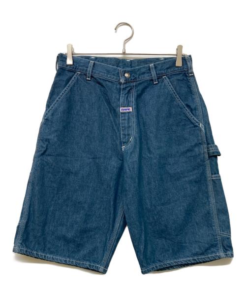 BAPE BY A BATHING APE（ベイプバイアベイシングエイプ）BAPE BY A BATHING APE (ベイプバイアベイシングエイプ) デニムハーフパンツ インディゴ サイズ:Mの古着・服飾アイテム
