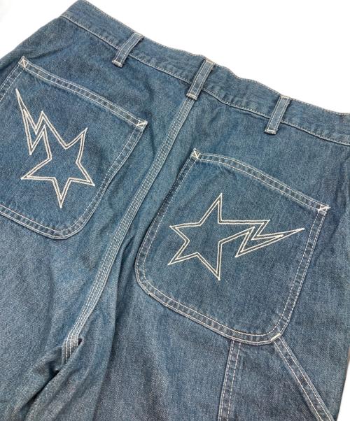 BAPE BY A BATHING APE（ベイプバイアベイシングエイプ）BAPE BY A BATHING APE (ベイプバイアベイシングエイプ) デニムハーフパンツ インディゴ サイズ:Mの古着・服飾アイテム