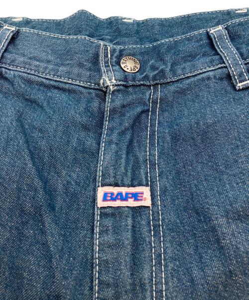 BAPE BY A BATHING APE（ベイプバイアベイシングエイプ）BAPE BY A BATHING APE (ベイプバイアベイシングエイプ) デニムハーフパンツ インディゴ サイズ:Mの古着・服飾アイテム