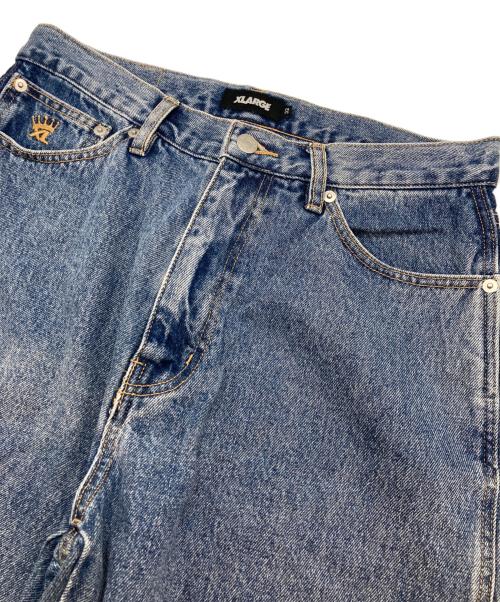 X-LARGE（エクストララージ）X-LARGE (エクストララージ) デニムハーフパンツ インディゴ サイズ:SIZE81cm（W32）の古着・服飾アイテム