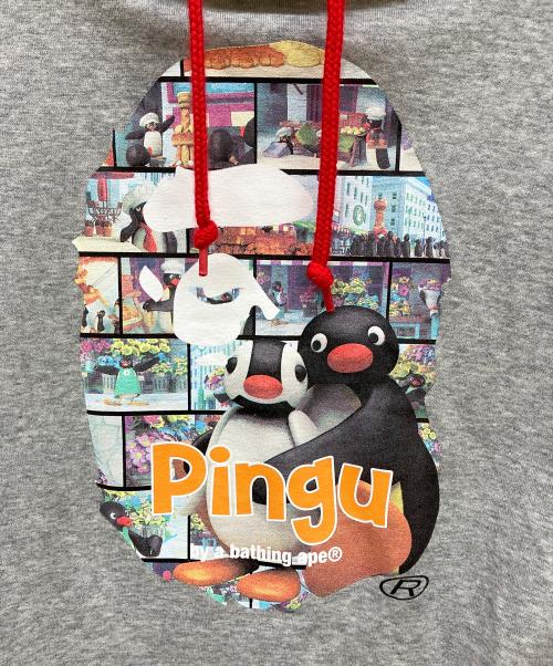 A BATHING APE（アベイシングエイプ）A BATHING APE (アベイシングエイプ) PINGU (ピング) プルオーバーパーカー グレー サイズ:Mの古着・服飾アイテム