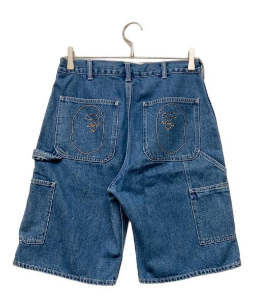 A BATHING APE（ア ベイシング エイプ）A BATHING APE (ア ベイシング エイプ) デニムハーフパンツ インディゴ サイズ:Mの古着・服飾アイテム