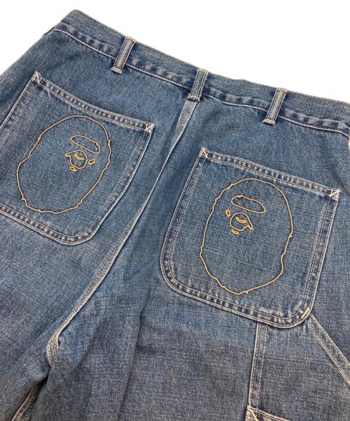 A BATHING APE（ア ベイシング エイプ）A BATHING APE (ア ベイシング エイプ) デニムハーフパンツ インディゴ サイズ:Mの古着・服飾アイテム