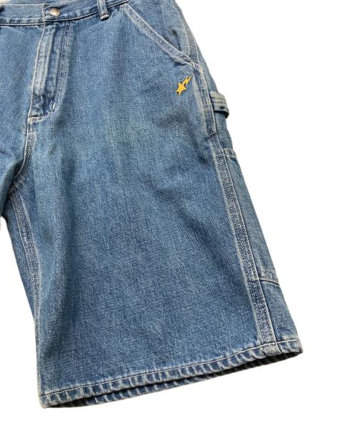 A BATHING APE（ア ベイシング エイプ）A BATHING APE (ア ベイシング エイプ) デニムハーフパンツ インディゴ サイズ:Mの古着・服飾アイテム
