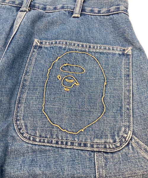 A BATHING APE（ア ベイシング エイプ）A BATHING APE (ア ベイシング エイプ) デニムハーフパンツ インディゴ サイズ:Mの古着・服飾アイテム