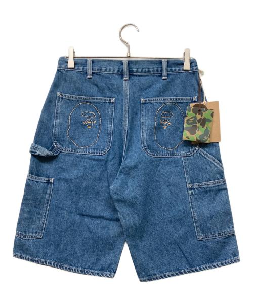 A BATHING APE（アベイシングエイプ）A BATHING APE (ア ベイシング エイプ) デニムハーフパンツ インディゴ サイズ:M 未使用品の古着・服飾アイテム
