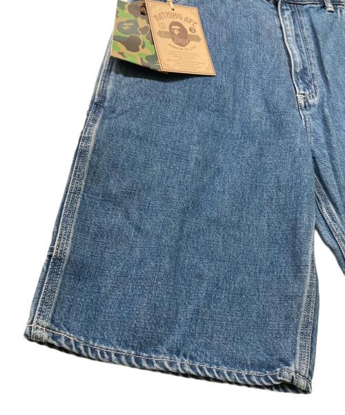 A BATHING APE（アベイシングエイプ）A BATHING APE (ア ベイシング エイプ) デニムハーフパンツ インディゴ サイズ:M 未使用品の古着・服飾アイテム