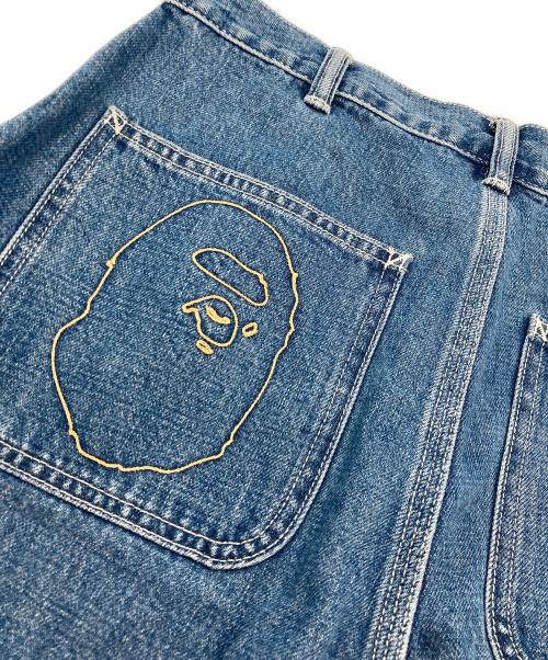 A BATHING APE（アベイシングエイプ）A BATHING APE (ア ベイシング エイプ) デニムハーフパンツ インディゴ サイズ:M 未使用品の古着・服飾アイテム