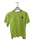 PLAY COMME des GARCONSプレイコムデギャルソン）の古着「ハートワッペンTEE」｜黄緑