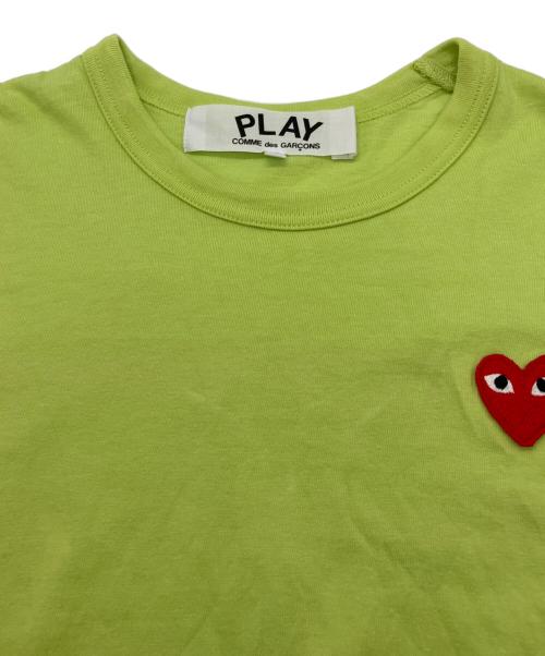 PLAY COMME des GARCONS（プレイコムデギャルソン）PLAY COMME des GARCONS (プレイコムデギャルソン) ハートワッペンTEE 黄緑 サイズ:Mの古着・服飾アイテム