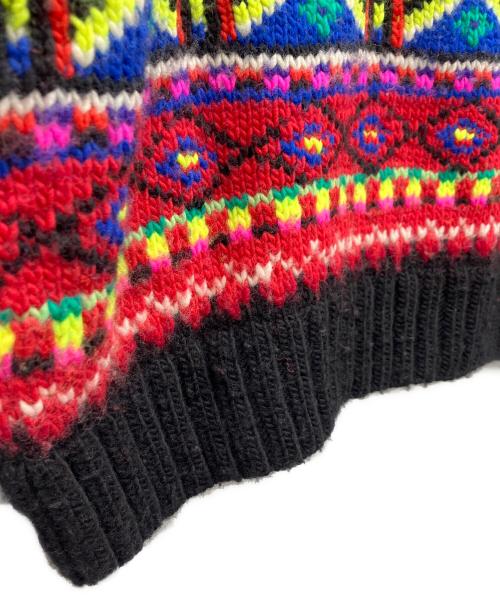 POLO RALPH LAUREN（ポロ・ラルフローレン）POLO RALPH LAUREN (ポロ・ラルフローレン) ネイティブ柄ニット ブルー×レッド サイズ:Sの古着・服飾アイテム