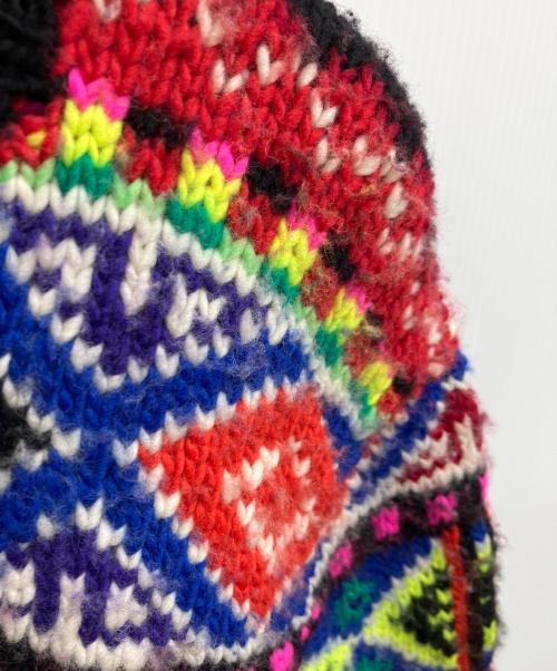 POLO RALPH LAUREN（ポロ・ラルフローレン）POLO RALPH LAUREN (ポロ・ラルフローレン) ネイティブ柄ニット ブルー×レッド サイズ:Sの古着・服飾アイテム