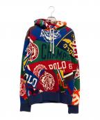 POLO RALPH LAURENポロ・ラルフローレン）の古着「Pennant Print Fleece Hoodie」｜マルチカラー