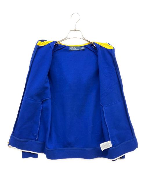 POLO RALPH LAUREN（ポロ・ラルフローレン）POLO RALPH LAUREN (ポロ・ラルフローレン) DOWNHILL SKI ZIP HOODIE ブルー×イエロー サイズ:XSの古着・服飾アイテム