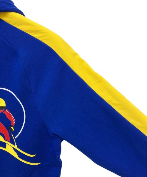 POLO RALPH LAUREN（ポロ・ラルフローレン）POLO RALPH LAUREN (ポロ・ラルフローレン) DOWNHILL SKI ZIP HOODIE ブルー×イエロー サイズ:XSの古着・服飾アイテム
