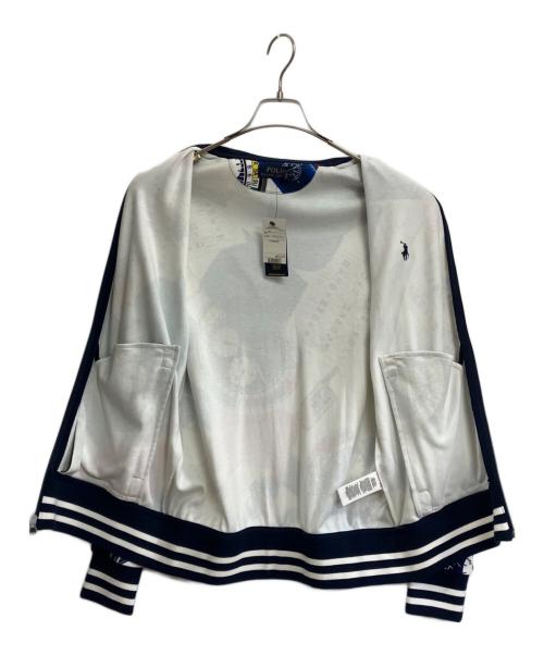 POLO RALPH LAUREN（ポロ・ラルフローレン）POLO RALPH LAUREN (ポロ・ラルフローレン) Printed cotton bomber jacket ホワイト×ネイビー サイズ:S 未使用品の古着・服飾アイテム