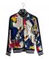 POLO RALPH LAUREN（ポロ・ラルフローレン）の古着「Printed cotton bomber jacket」｜ホワイト×ネイビー