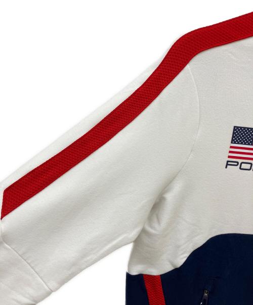 POLO RALPH LAUREN（ポロ・ラルフローレン）POLO RALPH LAUREN (ポロ・ラルフローレン) トラックジャケット ホワイト×ネイビー サイズ:XS 未使用品の古着・服飾アイテム