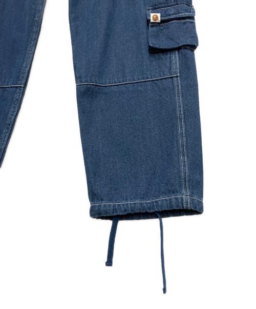 A BATHING APE（ア ベイシング エイプ）A BATHING APE (ア ベイシング エイプ) MULTI POCKET LOOSE FIT CARGO DENIM/マルチポケットルーズフィットカーゴデニム インディゴ サイズ:Sの古着・服飾アイテム