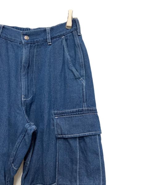 A BATHING APE（ア ベイシング エイプ）A BATHING APE (ア ベイシング エイプ) MULTI POCKET LOOSE FIT CARGO DENIM/マルチポケットルーズフィットカーゴデニム インディゴ サイズ:Sの古着・服飾アイテム