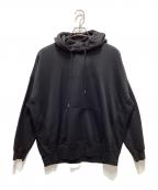 1piu1uguale3×lucien pellat-finetウノピュウノウグァーレトレ×ルシアン・ペラフィネ）の古着「BACK LEAF PULLOVER PARKA」｜ブラック