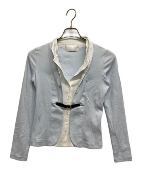 Fabiana Filippi（ファビアナフィリッピ）fabiana filippi (ファビアナフィリッピ) レイヤードジャケット ライトブルー サイズ:XSの古着・服飾アイテム