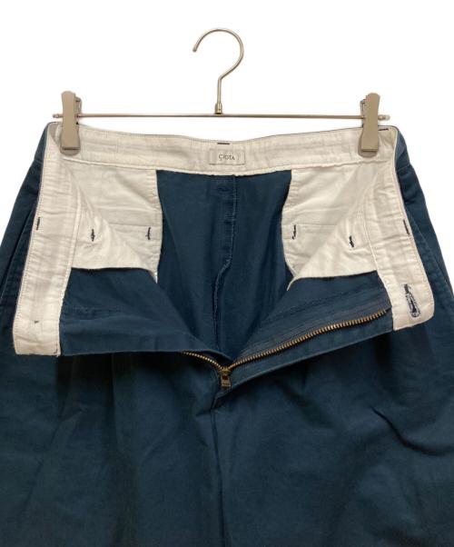 CIOTA（シオタ）CIOTA (シオタ) ツータック チノ ワイド テーパード パンツ ネイビー サイズ:SIZE 5の古着・服飾アイテム