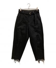 Sheba（シーバ）の古着「ウエストベルト デニムパンツ」｜ブラック