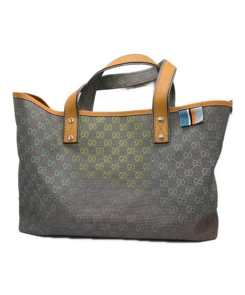 GUCCI（グッチ）GUCCI (グッチ) GGスプリーム シェリーライン トートバッグ グレーの古着・服飾アイテム