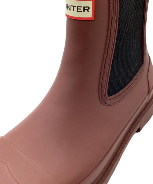 HUNTER（ハンター）HUNTER (ハンター) サイドゴアレインブーツ ボルドー サイズ:EU38の古着・服飾アイテム