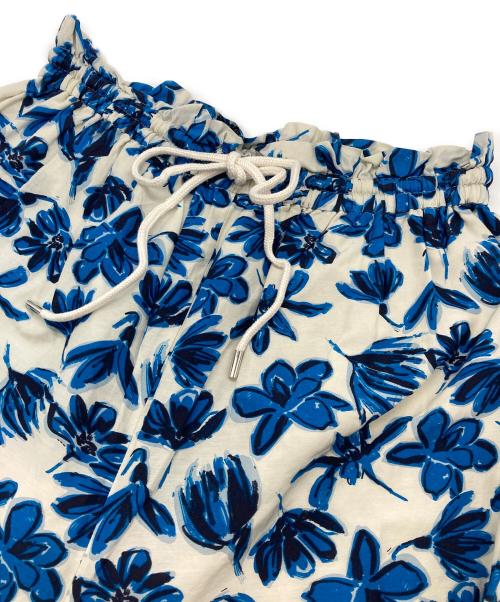 Demi-Luxe Beams（デミルクス ビームス）Demi-Luxe BEAMS (デミルクス ビームス) コットンシルク ギャザーパンツ ブルー サイズ:38の古着・服飾アイテム