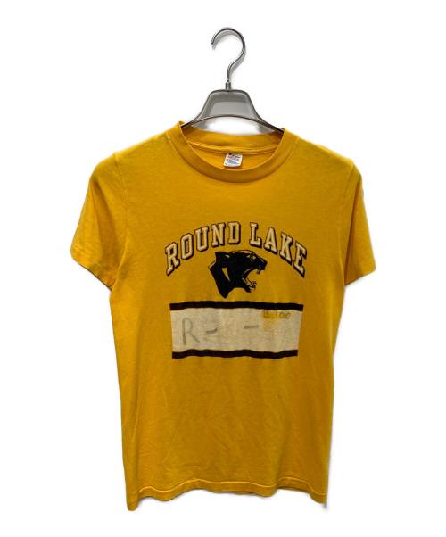 Champion（チャンピオン）Champion (チャンピオン) 半袖Tシャツ　80s USA製 トリコタグ イエロー サイズ:Mの古着・服飾アイテム