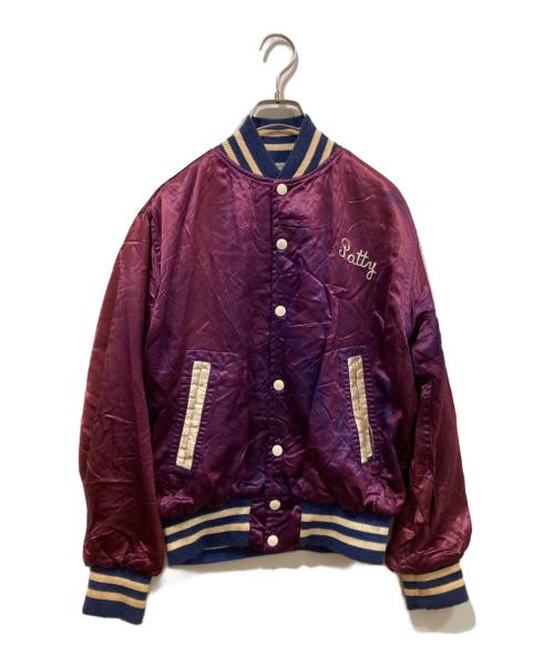 fitt bro（フィットブロー）fitt bro (フィットブロー) サテンスタジャン パープル サイズ:Sの古着・服飾アイテム