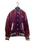 fitt bro（フィットブロー）の古着「サテンスタジャン」｜パープル
