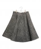 PRADAプラダ）の古着「ツイードフレアスカート」｜ブラック
