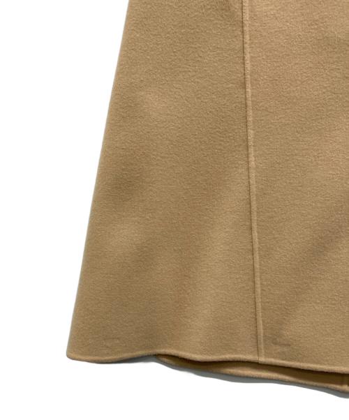 DRAWER（ドゥロワー）DRAWER (ドゥロワー) ウールカシミヤ2WAYノーカラーコート ベージュ サイズ:34の古着・服飾アイテム