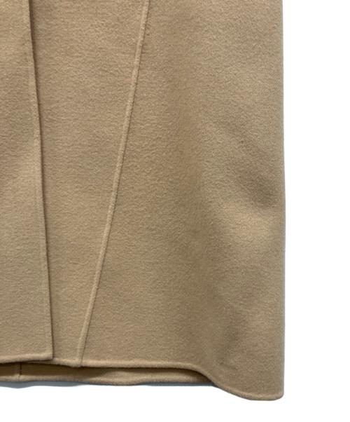 DRAWER（ドゥロワー）DRAWER (ドゥロワー) ウールカシミヤ2WAYノーカラーコート ベージュ サイズ:34の古着・服飾アイテム