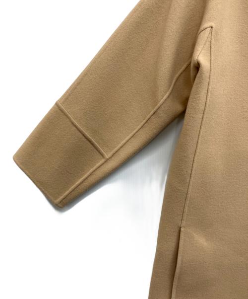DRAWER（ドゥロワー）DRAWER (ドゥロワー) ウールカシミヤ2WAYノーカラーコート ベージュ サイズ:34の古着・服飾アイテム
