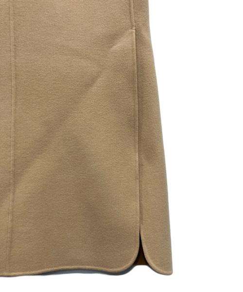 DRAWER（ドゥロワー）DRAWER (ドゥロワー) ウールカシミヤ2WAYノーカラーコート ベージュ サイズ:34の古着・服飾アイテム